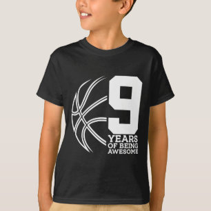 T-SHIRT 9 ANS D'ÊTRE UN BASKETBALL MAGNIFIQUE 9E ANNIVERSA