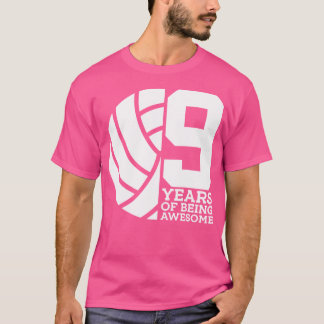 T-shirt 9 Ans D'Être Un Super Volley 9E Anniversaire
