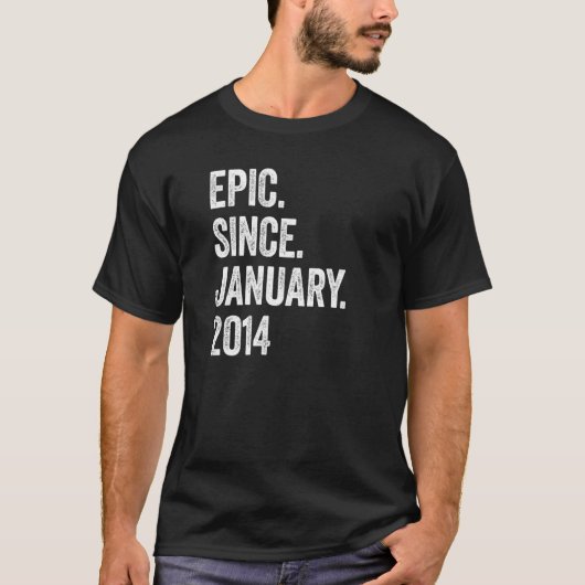 T-shirt 9 Ans Epic depuis Janvier 2014 9e Anniversaire P (Devant)