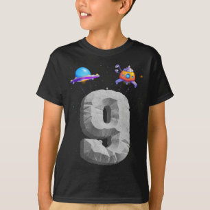 T-shirt 9 ans garçon 9e anniversaire garçon cadeaux astron