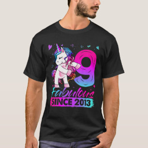 T-shirt 9 Ans Unicorne Flossant 9E Anniversaire Girl Uni