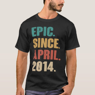 T-shirt 9 Ans Vintage 2014 Anniversaire 9ème Décoration A
