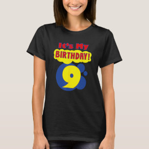 T-shirt 9 Ans Yo 9e Anniversaire Chemise Garçons Filles C'