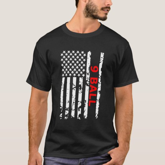 T-shirt 9 Bal Pool Table Billiards Cadeau (Devant)
