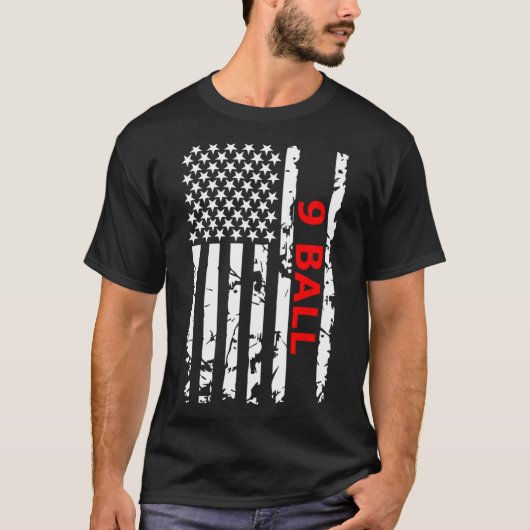T-shirt 9 Bal Pool Table Billiards Cadeau (Devant)