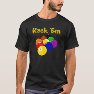 T-shirt 9 Ball Rack Em T Shirt Billard Pool Table Jeu F