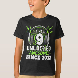T-shirt 9 Déverrouillé Awesome 2012 jeu vidéo 9e anniversa