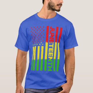 T-shirt 9 juin histoire de l'Afrique us drapeau américain 