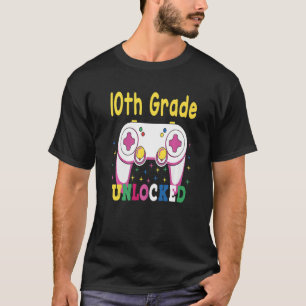 T-shirt 9e année obtenue 10e année couleur rétro déverroui