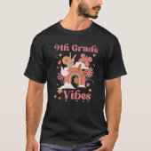 T-shirt 9e année Vibes École Super Rétro Girl Boho Pluie (Devant)