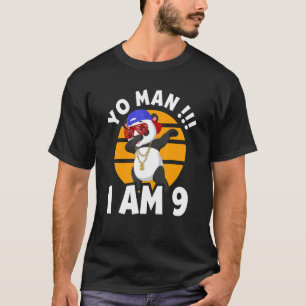 T-shirt 9e anniversaire 9 ans garçon Dabbing Anniversaire