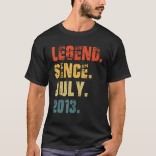 T-shirt 9e anniversaire 9 ans légende depuis juillet 2013