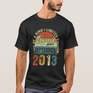 T-shirt 9e anniversaire 9 ans légende depuis le 20 septemb