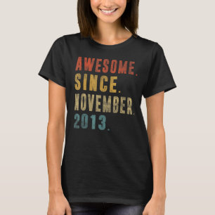 T-shirt 9e anniversaire 9 ans stupéfiant depuis le 20 nove