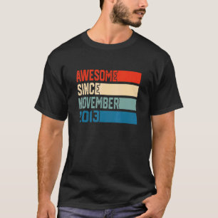 T-shirt 9e anniversaire 9 ans stupéfiant depuis le 2 novem