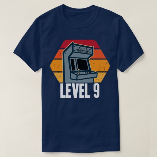 T-shirt 9e Anniversaire 9 Ans Vidéo Jeu Niveau 9 Retro  (Design devant)
