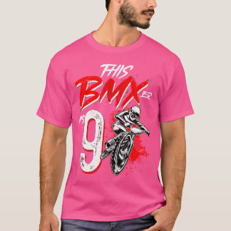 T-shirt 9E Anniversaire Boy Bmx Anniversaire Décorations