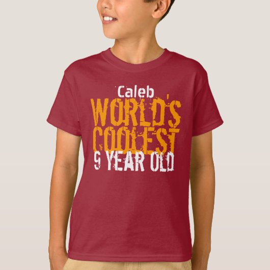 T-shirt 9e anniversaire cadeau World's Coolest 9 ans (Devant)