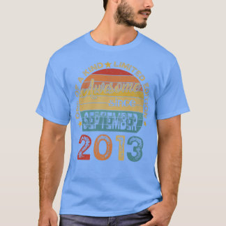 T-shirt 9e Anniversaire Cadeaux stupéfiant depuis Septembr