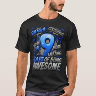 T-shirt 9e Anniversaire Comic Style stupéfiant depuis 2014