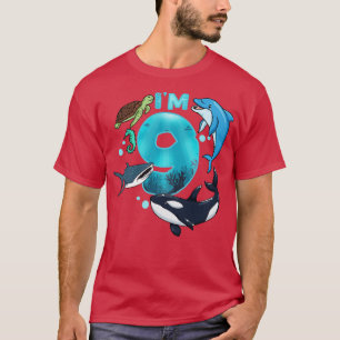 T-shirt 9e anniversaire dauphin requin