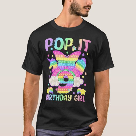 T-shirt 9e anniversaire Fidget Jouet Pop It Anniversaire F (Devant)