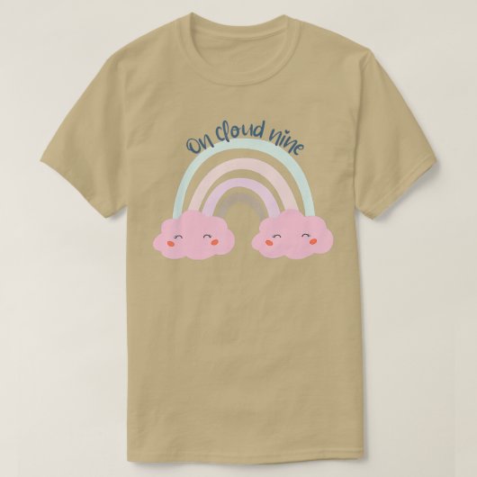 T-shirt 9e Anniversaire Fille Arc-en-ciel sur le nuage Neu (Design devant)