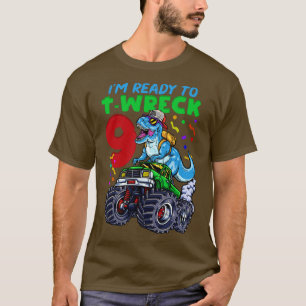 T-shirt 9e anniversaire Monster Truck T Rex