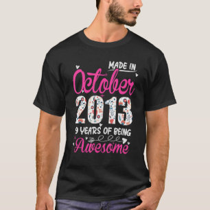 T-shirt 9e anniversaire stupéfiant depuis Octobre 2013 Flo