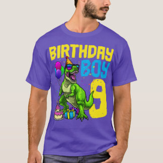 T-shirt 9e anniversaire TRex Dinosaur Anniversaire garçon