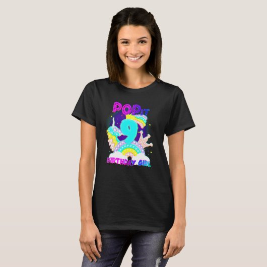 T-shirt 9e anniversaire Unicorn Fidget Pop It Anniversaire (Devant entier)