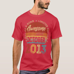 T-shirt 9e cadeau d'anniversaire 9 ans étonnant depuis oct
