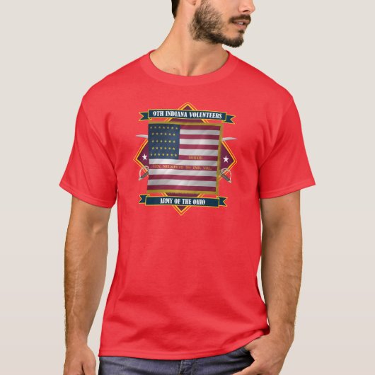 T-shirt 9e Chemises d'infanterie de l'Indiana (Devant)