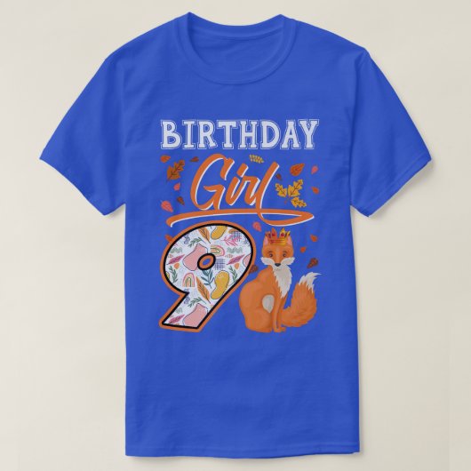 T-shirt 9e Fête Anniversaire fille mignonne Fo Lover Zoo A (Design devant)