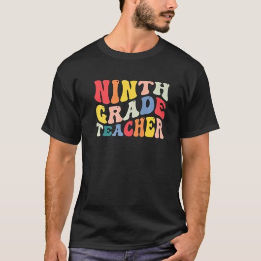 T-shirt 9th Ninth Grade Teacher Back To School Retro Groov (Devant)