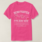 T-shirt A6M Zero Zeke Imperial Japanese Nay Air Service Fi (Design devant)