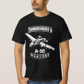 T-shirt A-10 Thunderbolt II Warthog USAF Attaque Jet Distr (Devant)