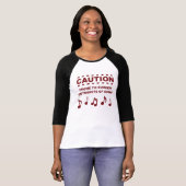 T-shirt À accès soudains enclins de précaution de chanson (Devant entier)