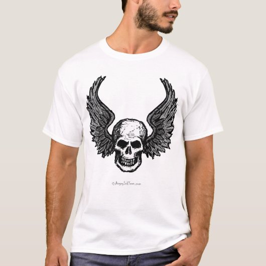 T-shirt à ailes de crâne (Devant)