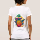 T-shirt à ananas à coucher de soleil tropical (Dos)