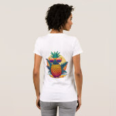 T-shirt à ananas à coucher de soleil tropical (Dos entier)
