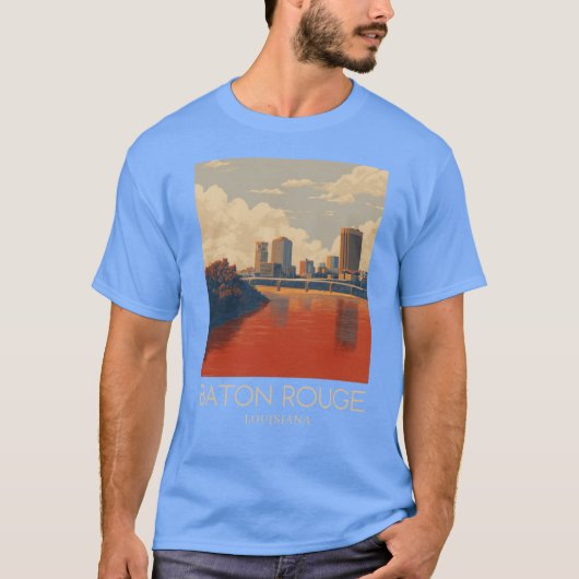 T-shirt A Art Travel Impression de Baton Rouge 2 (Devant)