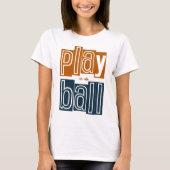 T-shirt à balle, baseball d'été (Devant)