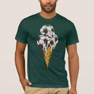 T-Shirt À Ballons De Football Crème Glace