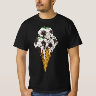 T-Shirt À Ballons De Football Crème Glace