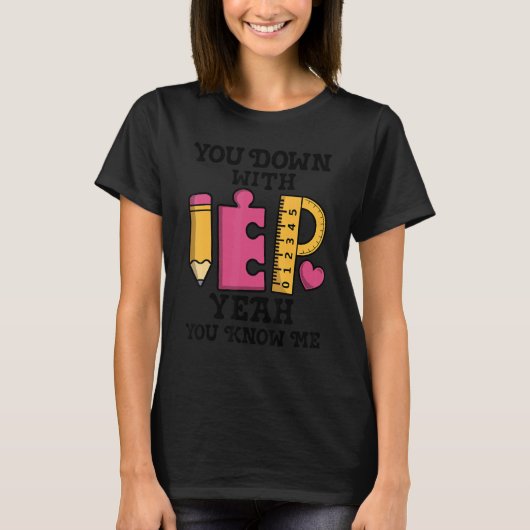 T-shirt À bas avec IEP SPEM Enseignant Enseignement Spécia (Devant)