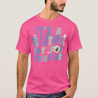 T-shirt A Beautiful Day For Witchcraft Retro Witch Ac
