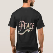 T-shirt A beautiful, flowing script of the word "Peace" fe (Dos)