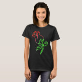 T-shirt A beautiful red rose is a for Valentine's Day (Devant entier)