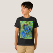 T-shirt A Bee & Forget-me-not Flowers (Devant entier)
